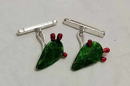 Silver cufflinks Sicily Line