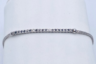 Bracciale tennis PADDLE diamanti neri oro bianco  art.BRC01-1