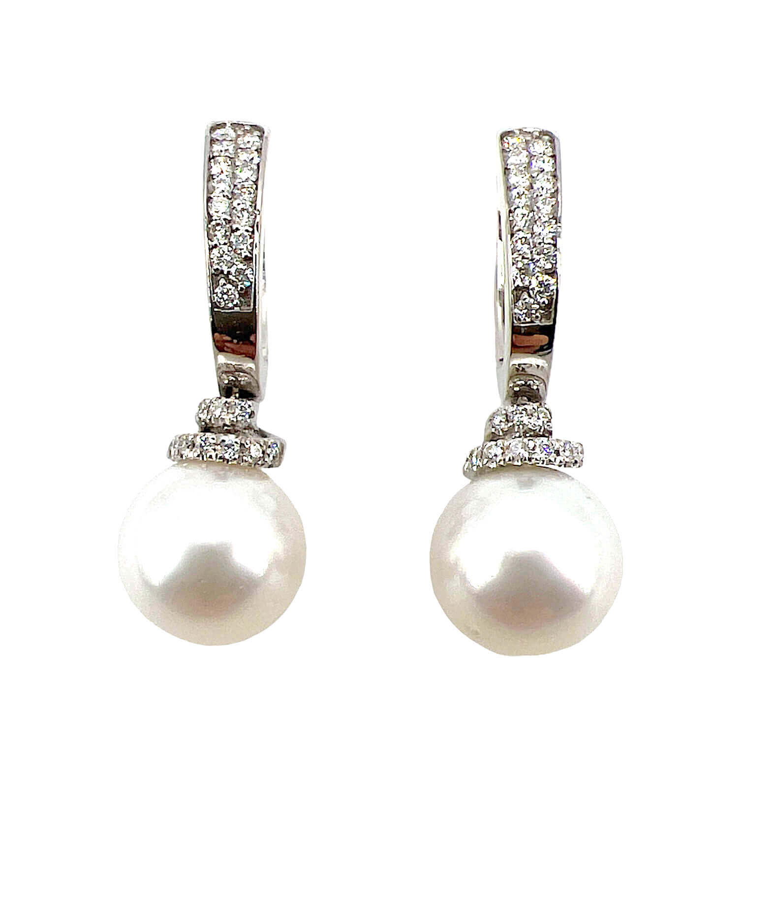 Orecchini perla AUSTRALIANE oro bianco 750% Art. ORP261