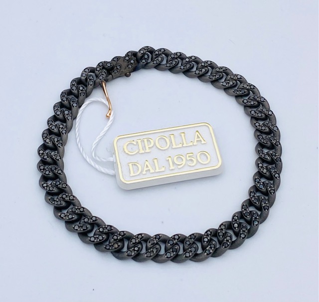 Titanium bracelet knitted clumps Art. GROUBRTBSN