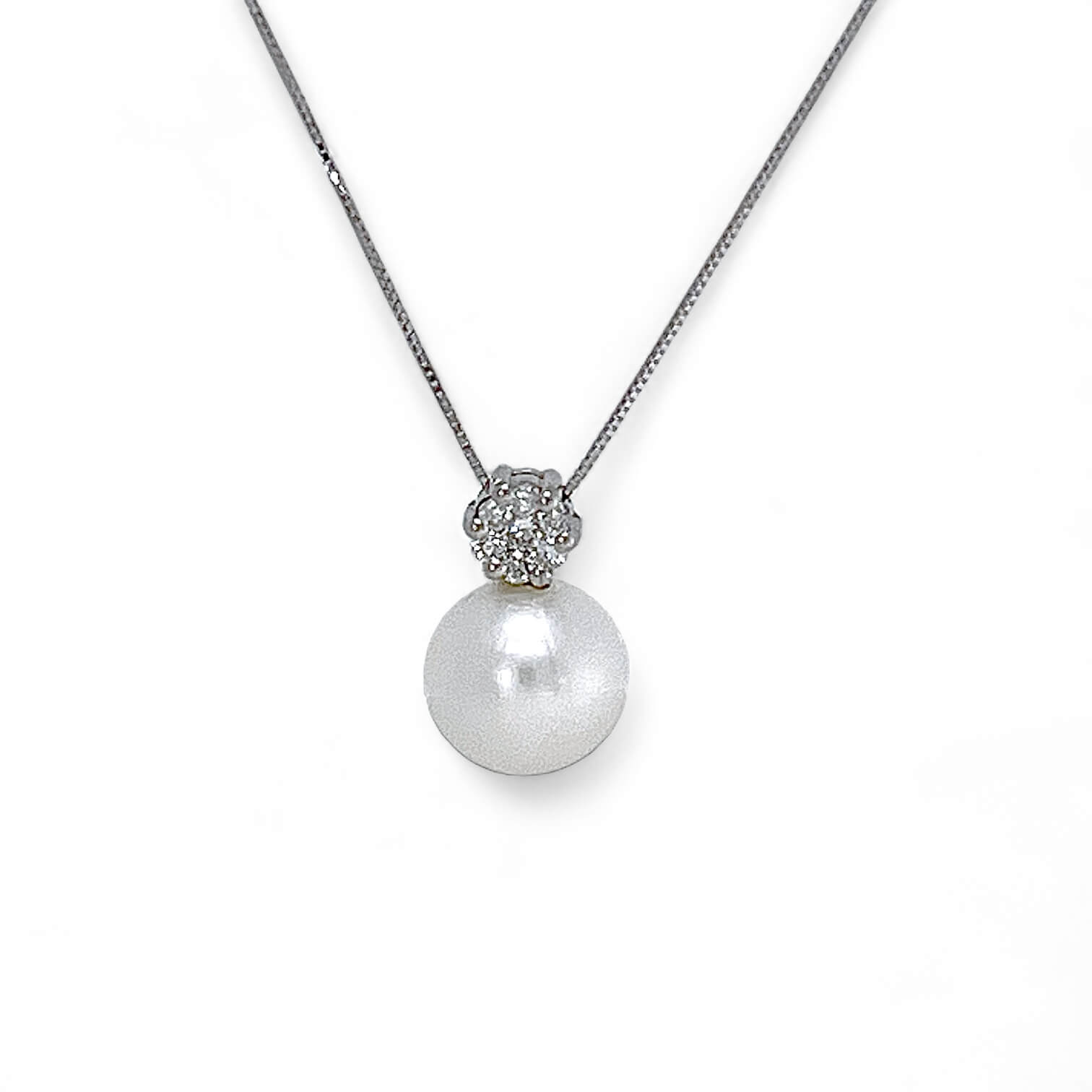 Girocollo perla diamanti e oro art. CDP53-13