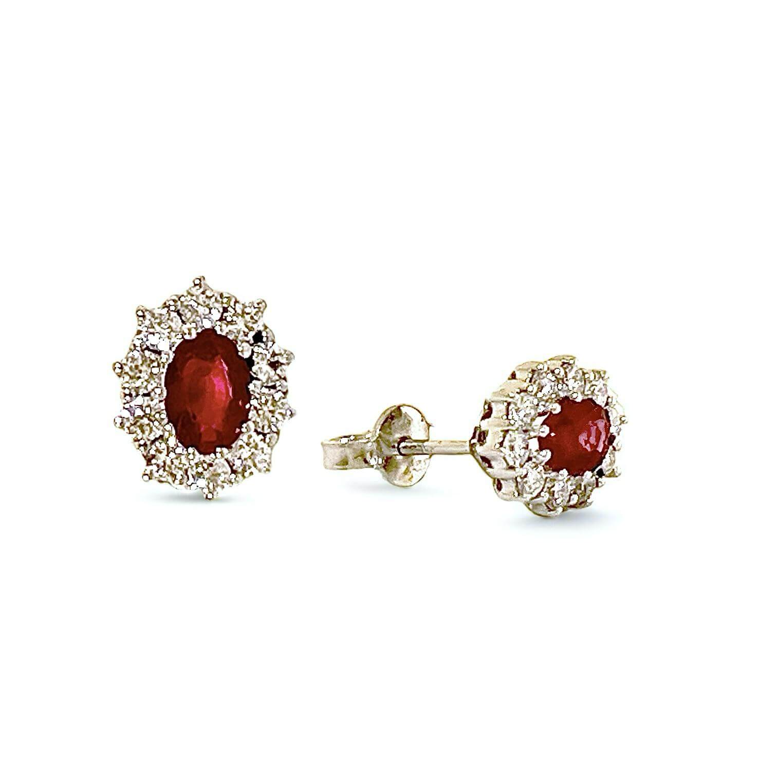 Orecchini rubini oro e diamanti BON TON  Art. OR272