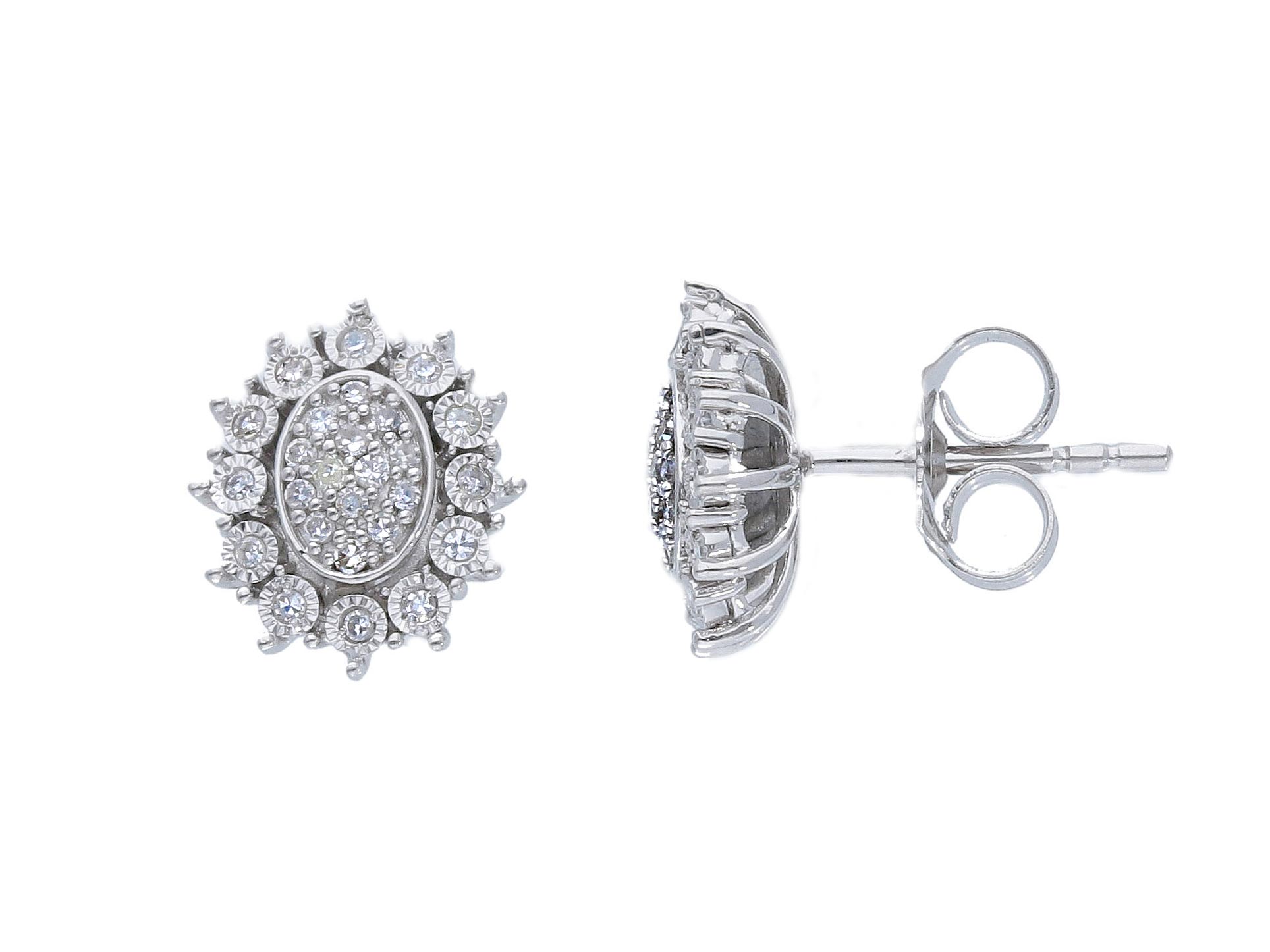 Orecchini fantasia a punto luce oro e diamanti BON TON art. CIP261788