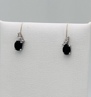Orecchini con zaffiri e diamanti oro bianco GEMME Art.OR1004