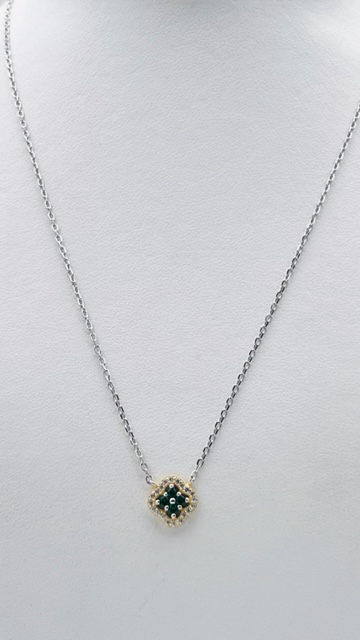 925% silver round necklace and crystals Art.626279