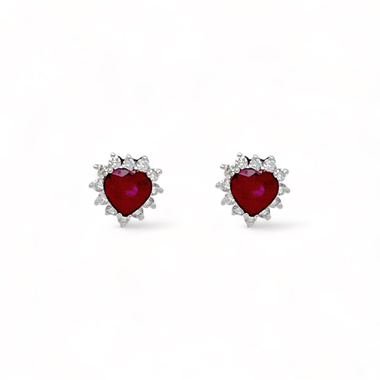 Orecchini rubini oro e diamanti CUORE Art. OR1493