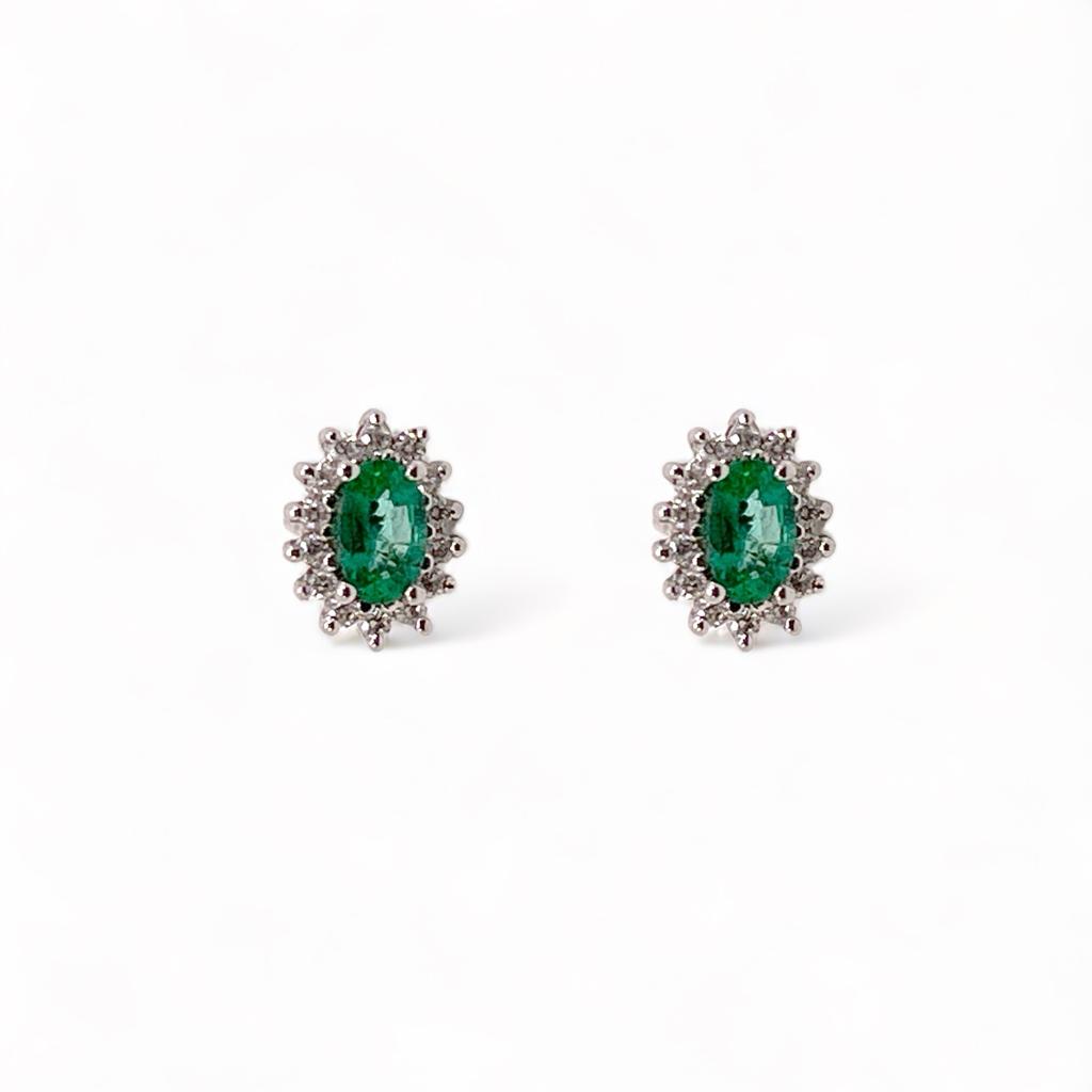 Orecchini smeraldi e diamanti BON TON Art.7699/ORS1