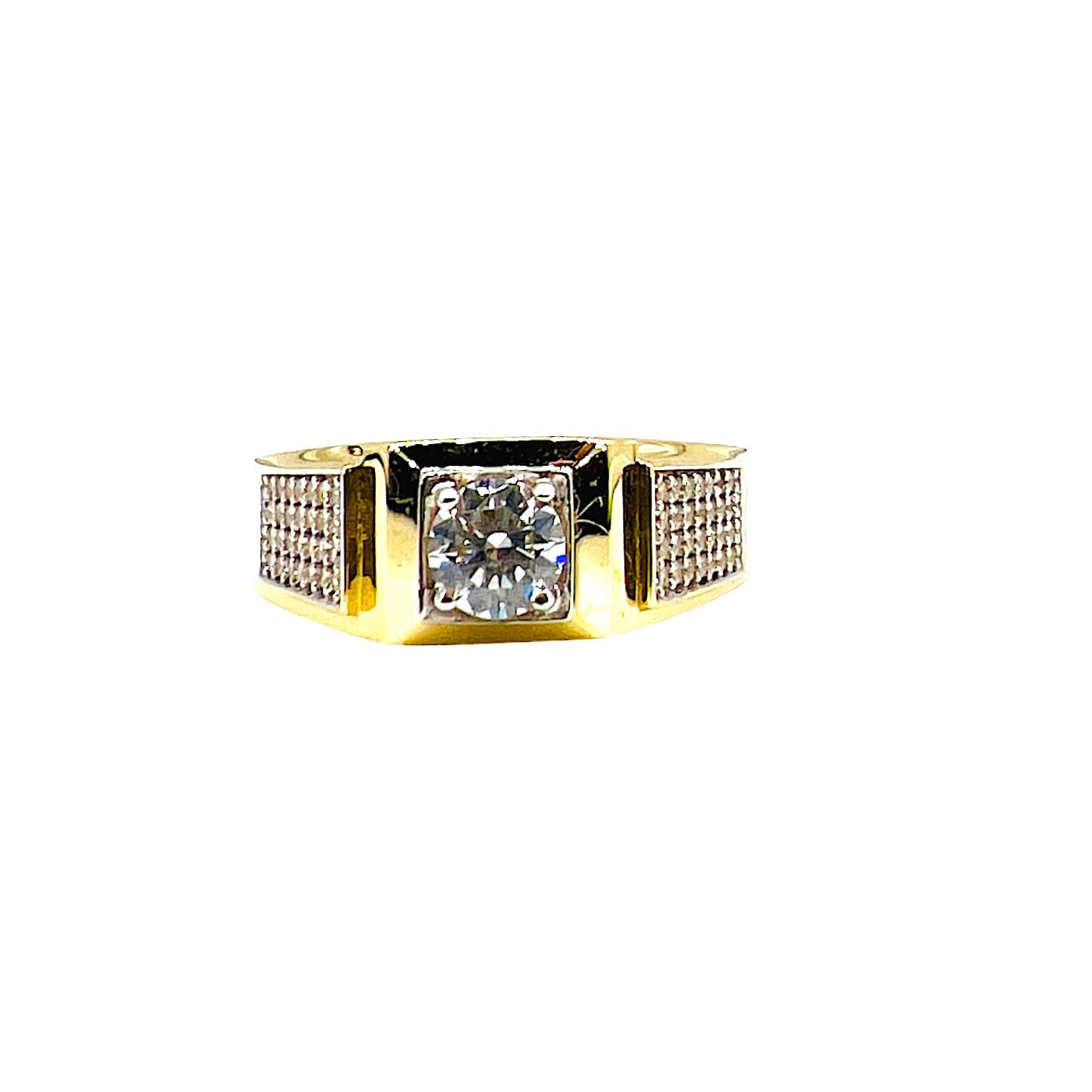 Men’s gold and zirconia ring Art. ANUZ01