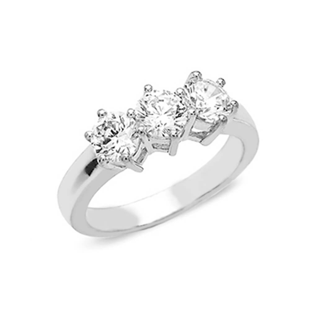 Anello Trilogy Oro e Diamanti  ARMONIE, certificato igi  Art.TR20
