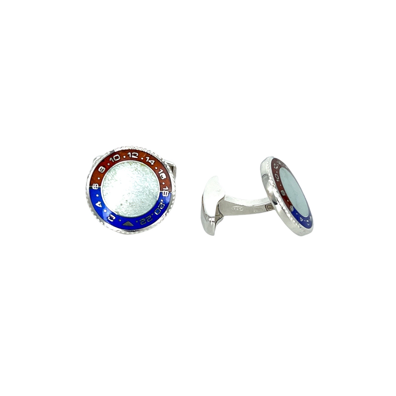 Fermapolsi argento e smalto Art. GM631.1