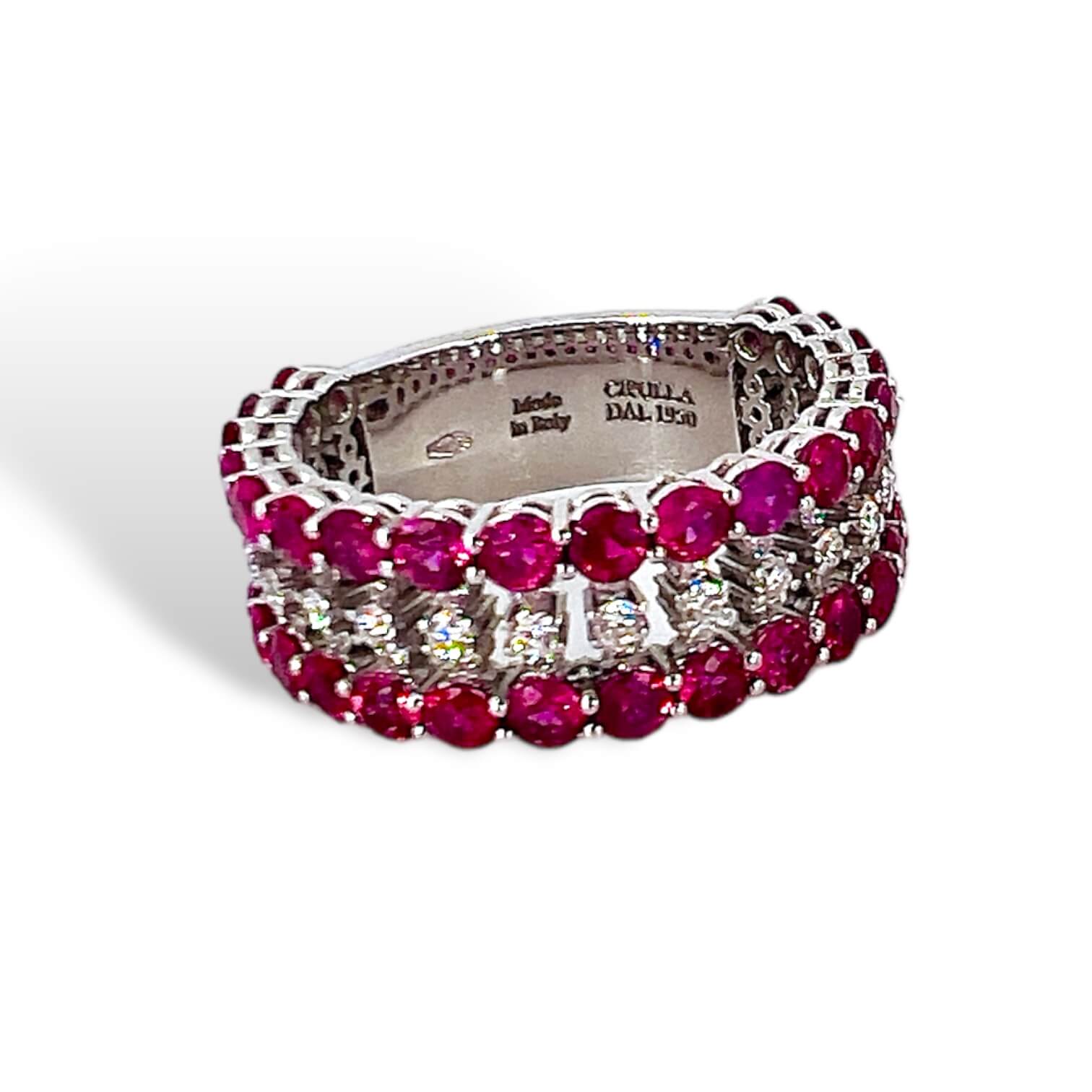 Anello rubini e diamanti  GEMME art. B97A-R