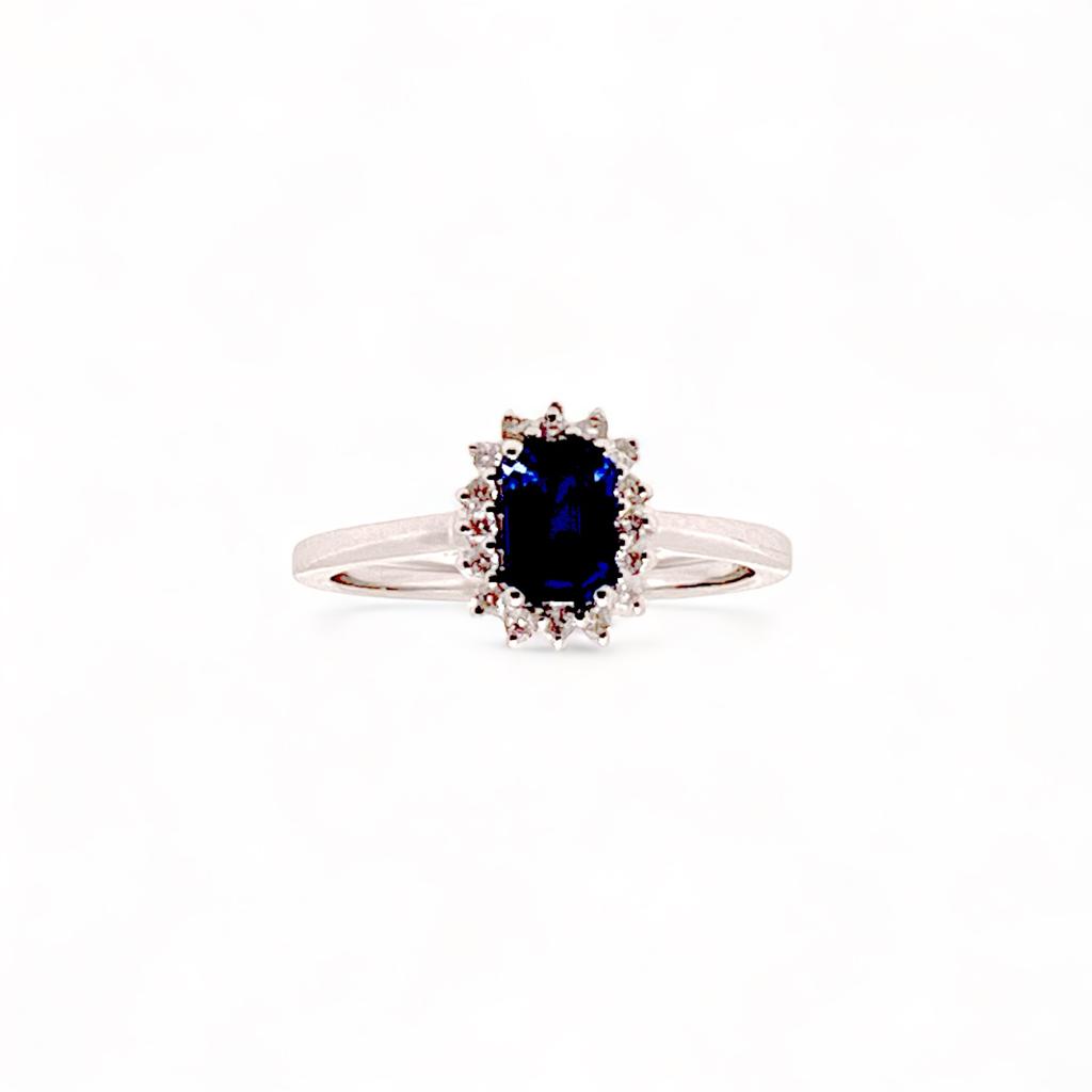 Anello Zaffiro diamanti oro BON TON Art. CIP104665