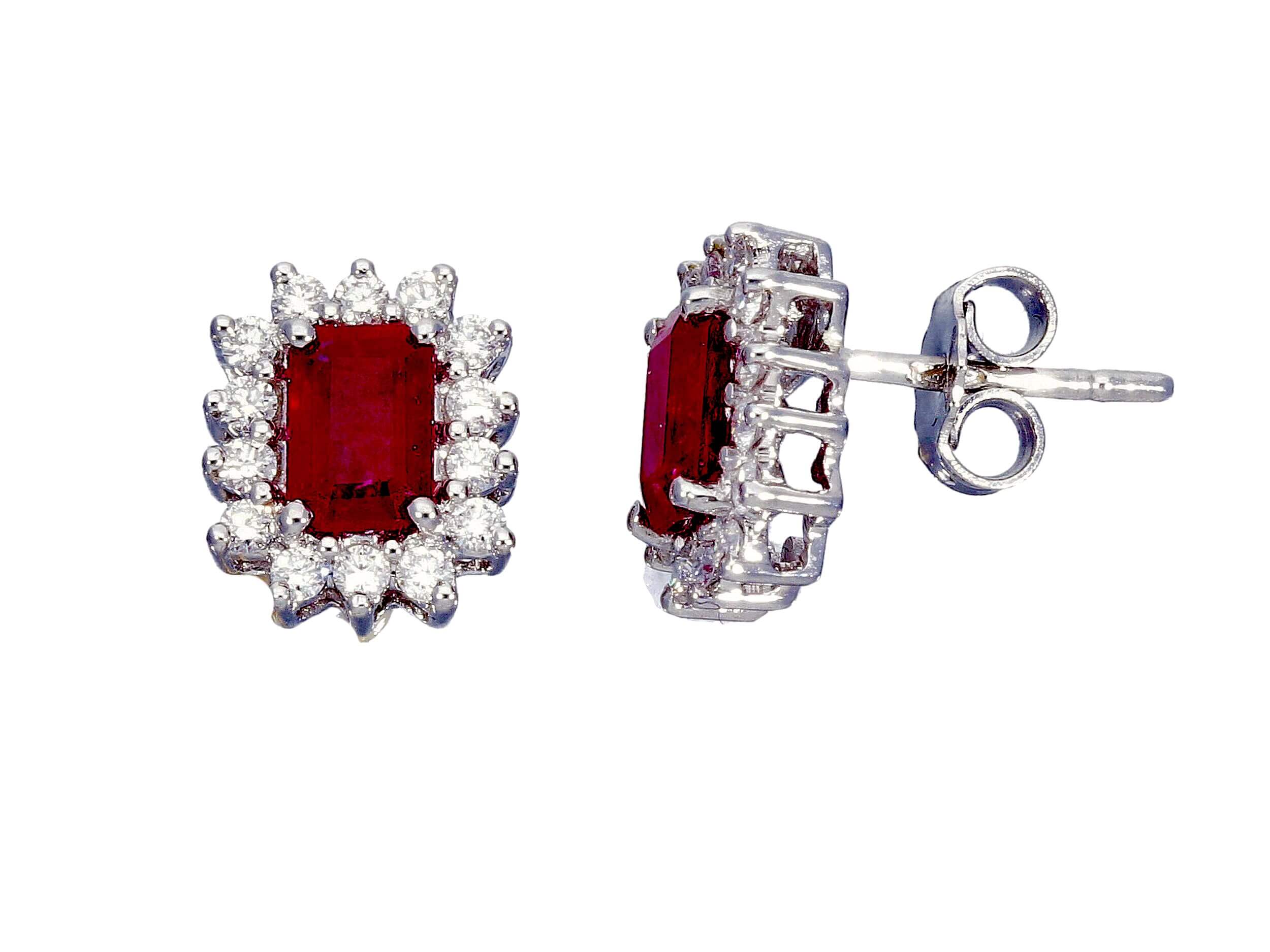 Orecchini rubini oro e diamanti BON TON art. CIP166903