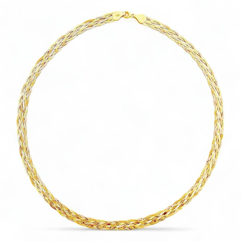 Girocollo in filo oro art. GTRECCIA3
