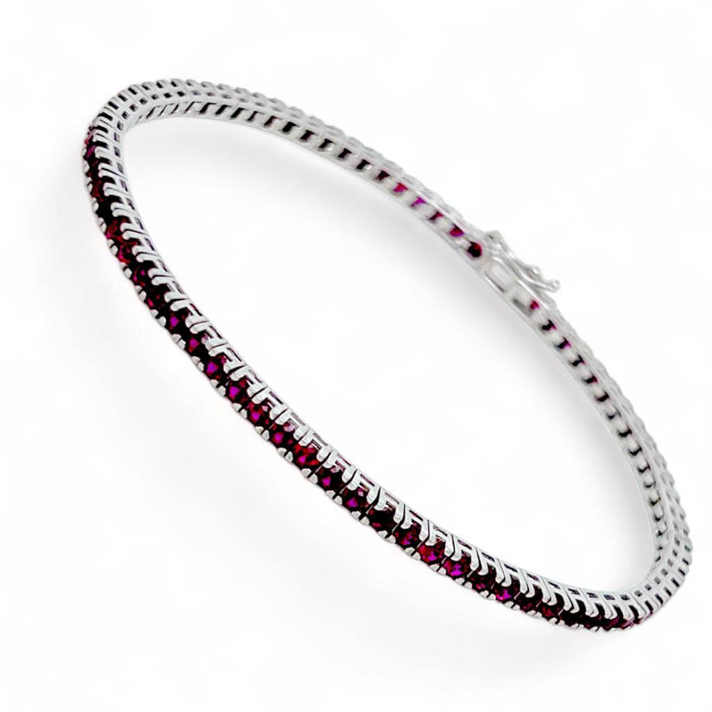 Bracciale tennis oro bianco e zirconi Art. BRZ4R