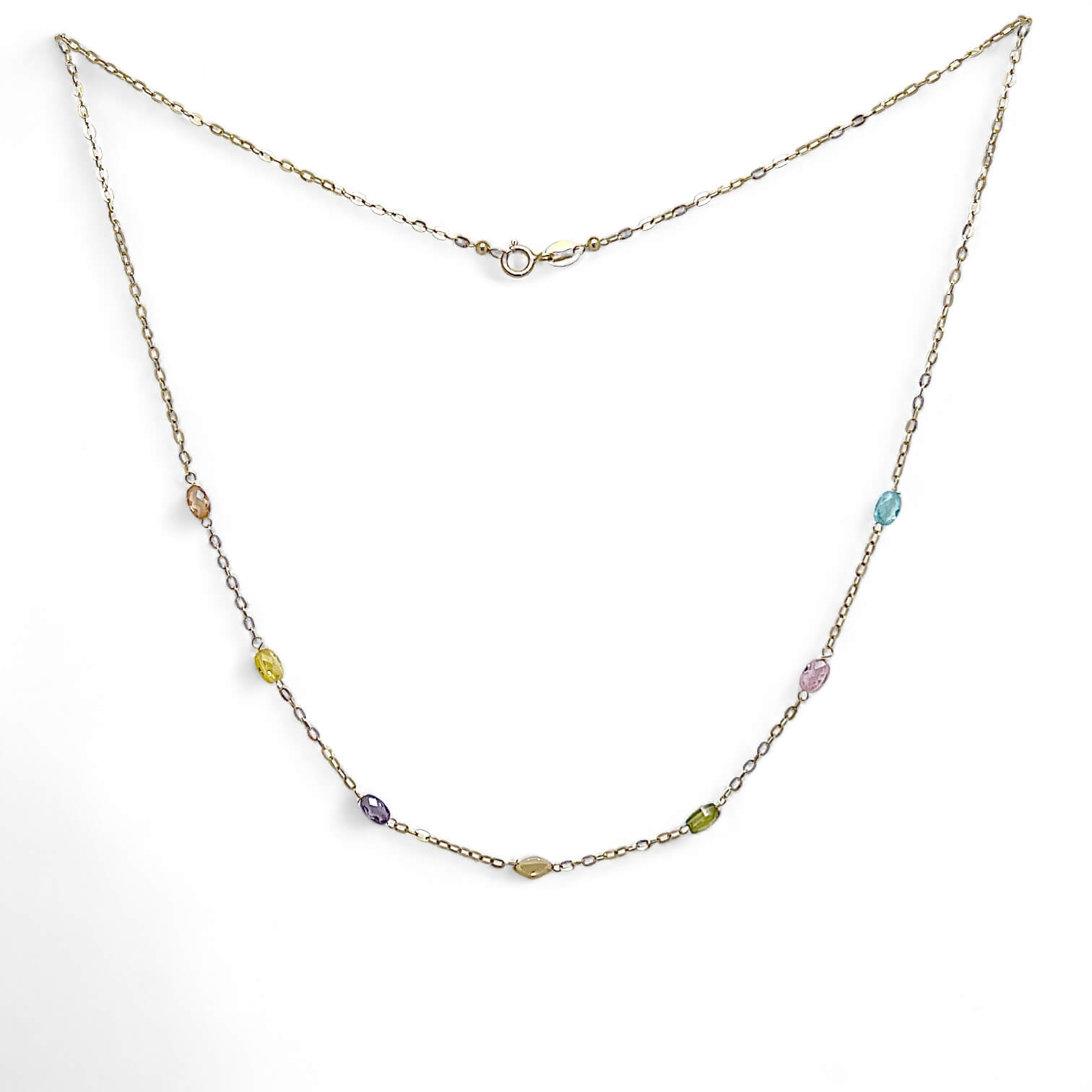 Collana girocollo catena con quarzi Art. MASGR20