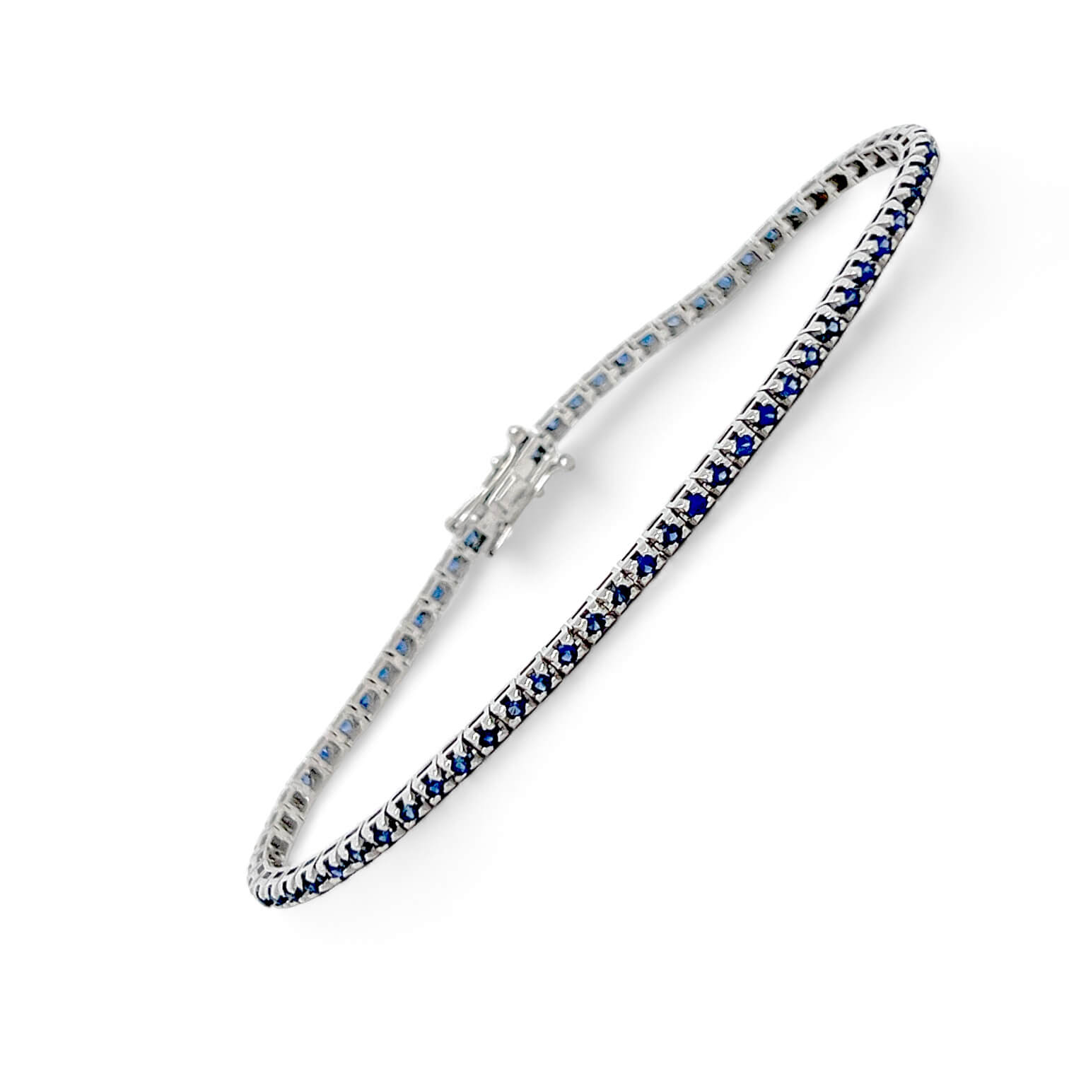 Bracciale tennis ZAFFIRI e oro art. BR525