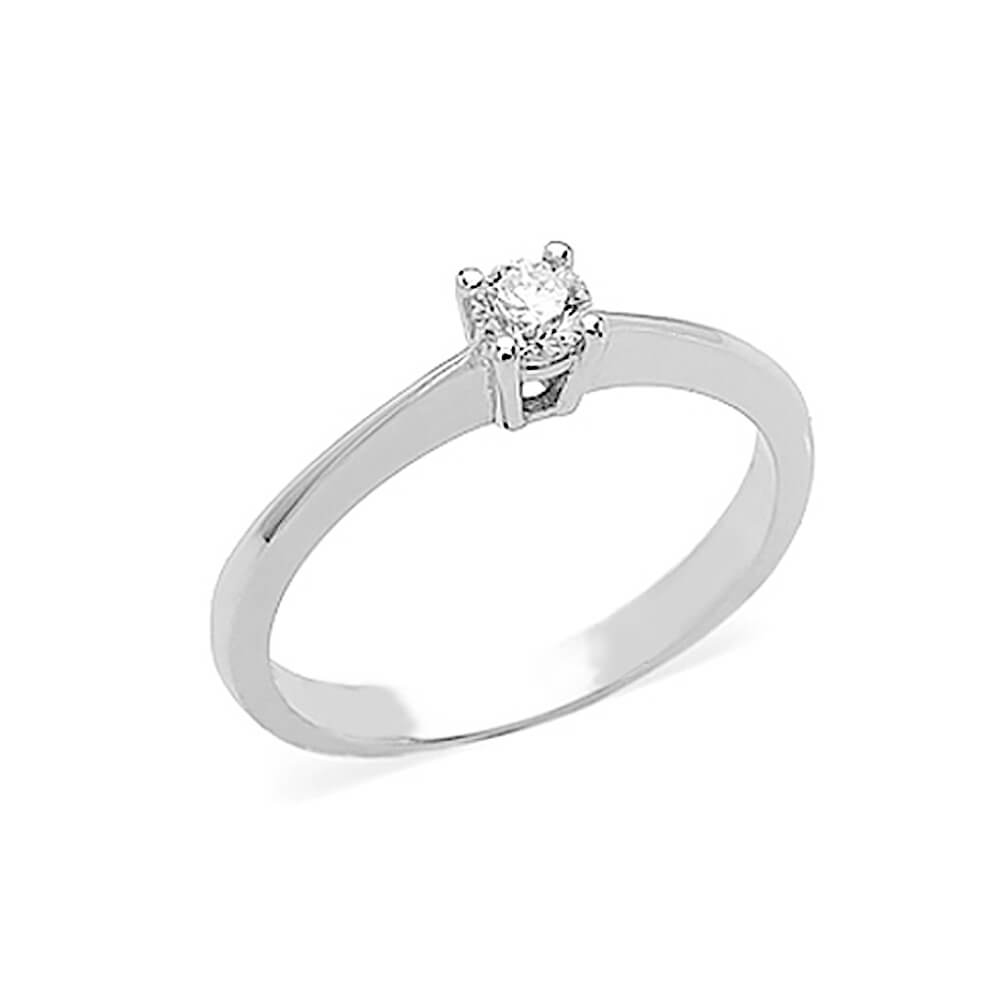 Anello solitario  SOGNO  diamanti in oro bianco 750% Art. AN2644-2