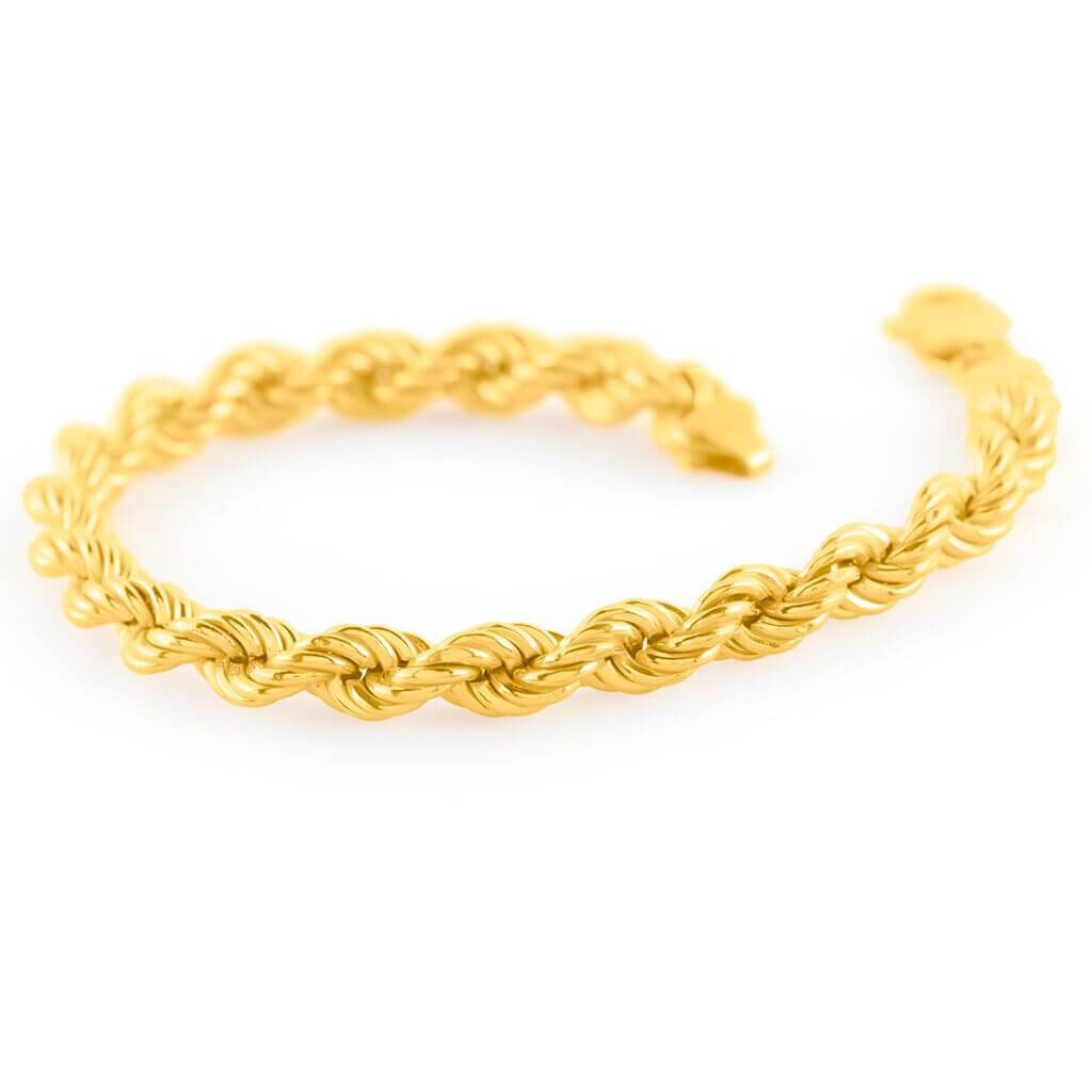 Yellow gold torchon bracelet 750% Art.CORDA4