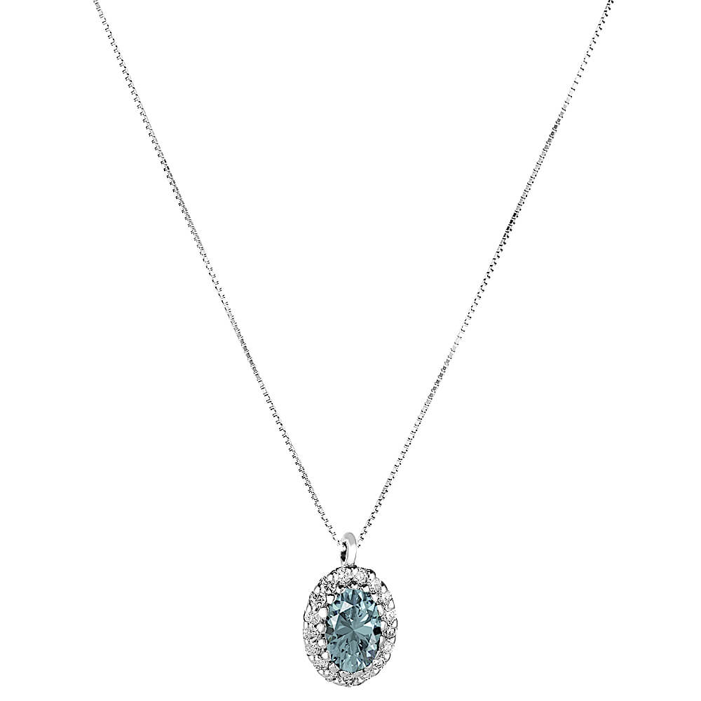 Girocollo con acquamarina e diamanti BELLE EPOQUE Art. GI-2594G-8-1