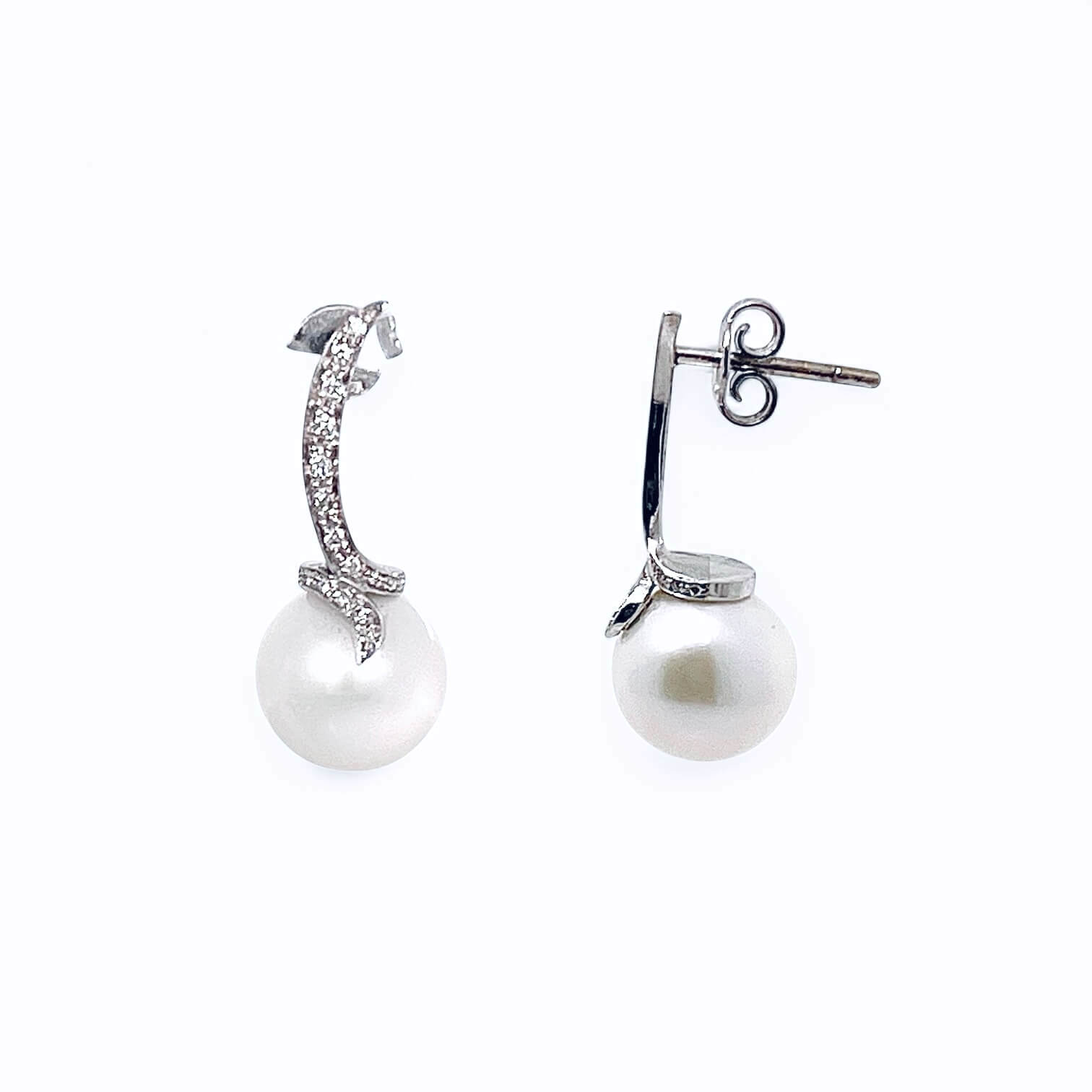 Orecchini perle oro bianco  Art.ORP253-3