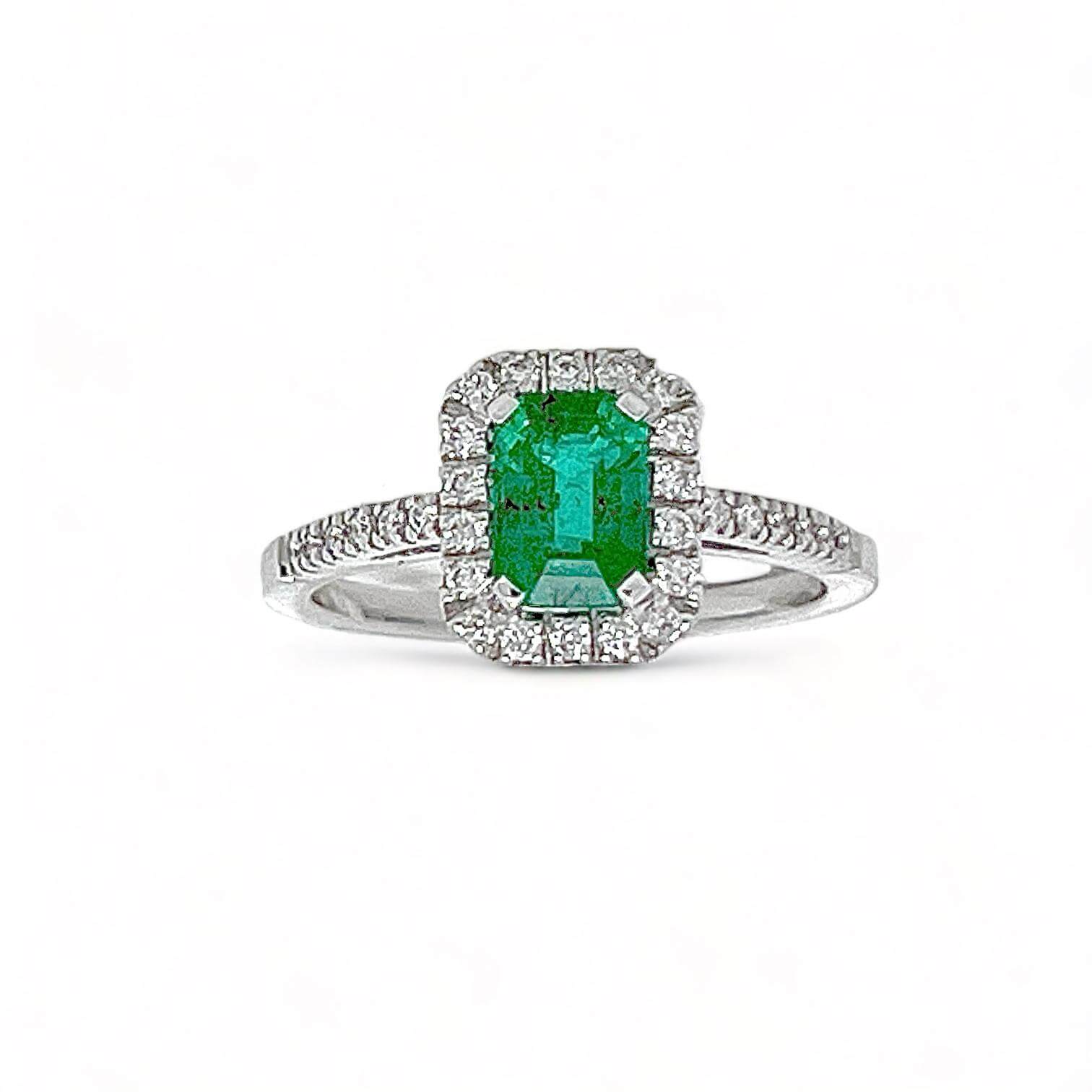 Anello con smeraldo e diamanti BELLE EPOQUE  art.AN2353