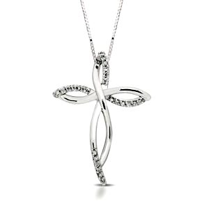 Gold and diamond cross pendant Art. CC1572