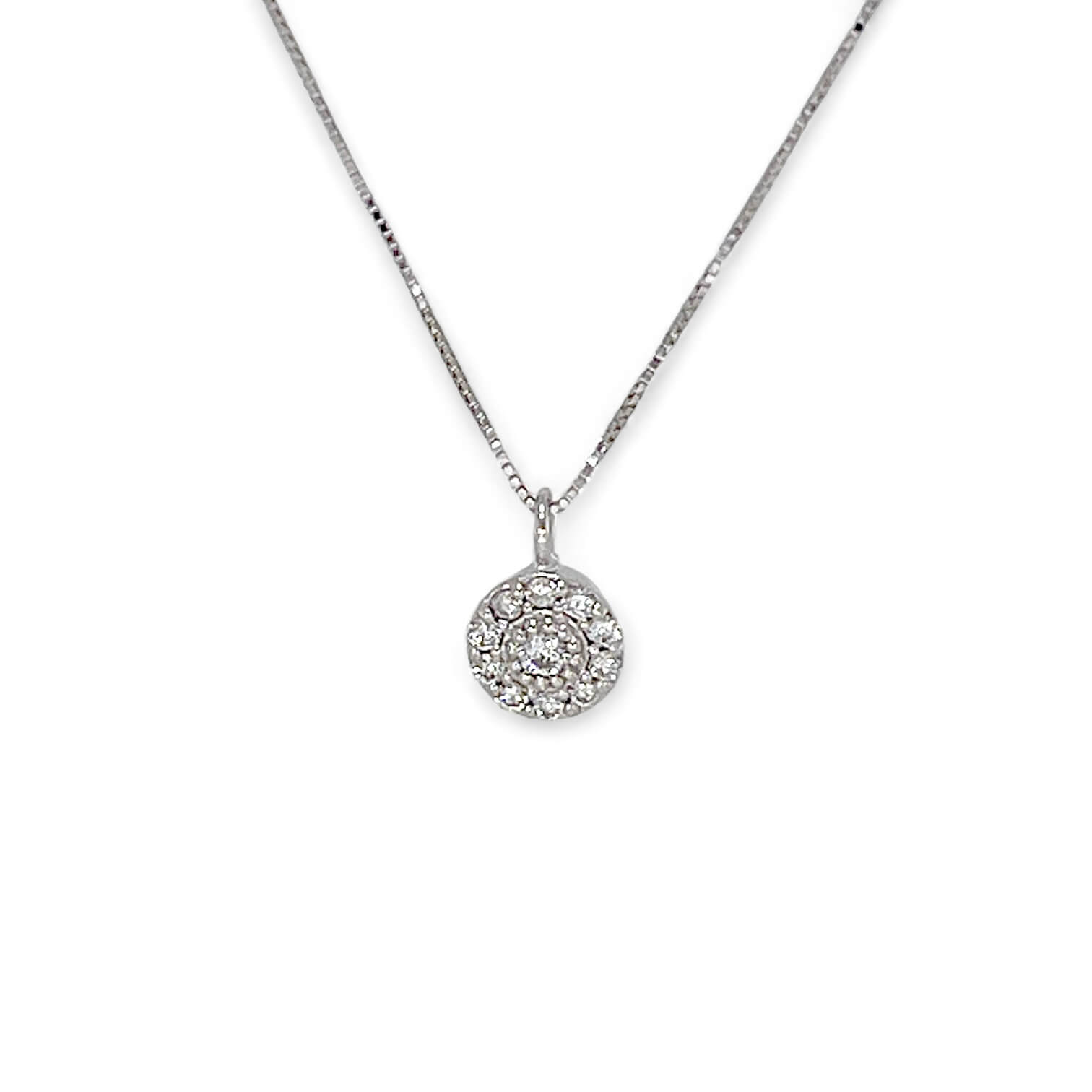 Pendente punto luce di diamanti oro bianco SETA art. CD962