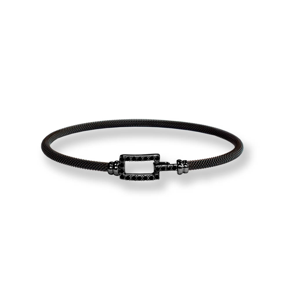 Bracciale BORSARI uomo in acciaio con chiusura in argento 925% art. BR-KAG04RPNU