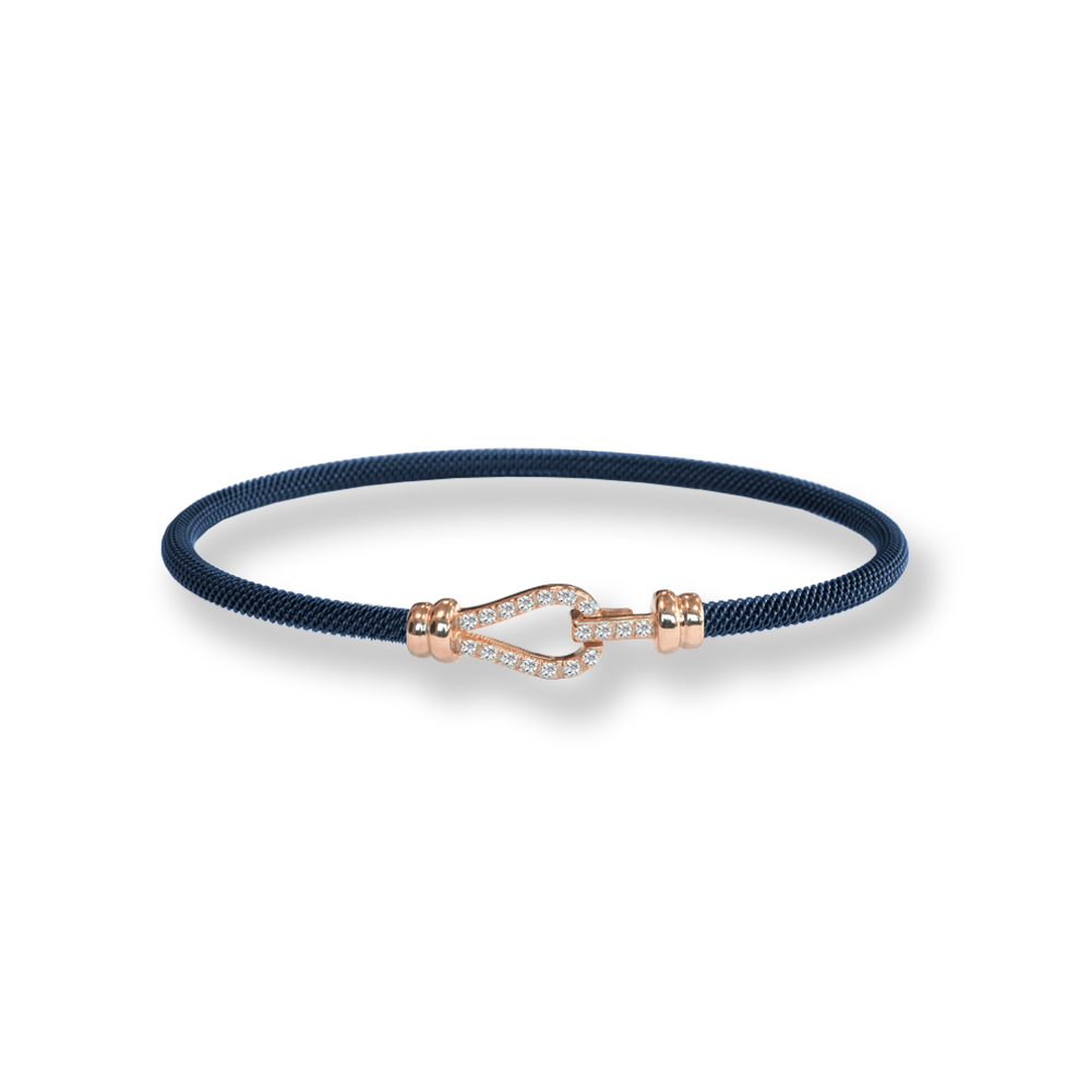 Bracciale BORSARI uomo in acciaio con chiusura in argento 925% art. BR-KAG18PBO