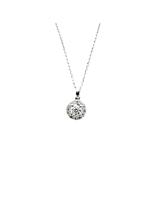 Pendente punto luce di diamanti oro bianco SETA art. CD962-2